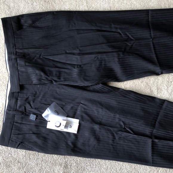 Men’s dress slacks unfinished black shadow stripe